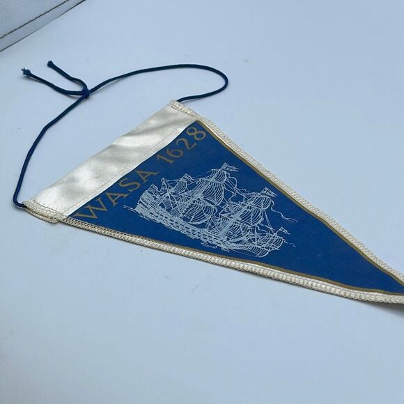 Vintage Other - Swedish sailing ship souvenir pennant flag.